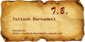 Teltsch Bernadett névjegykártya